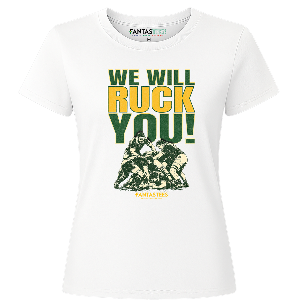 We Will Ruck You | Ladies Premium Crewneck T-Shirt