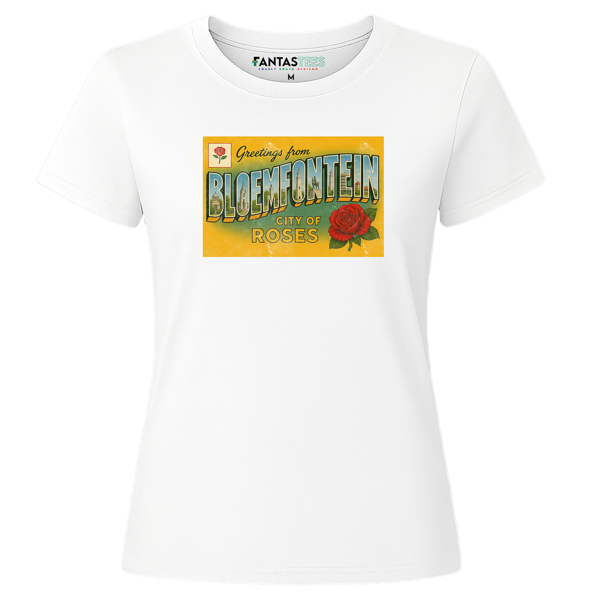 Bloemfontein Postcard Print | Ladies Premium Crewneck T-Shirt