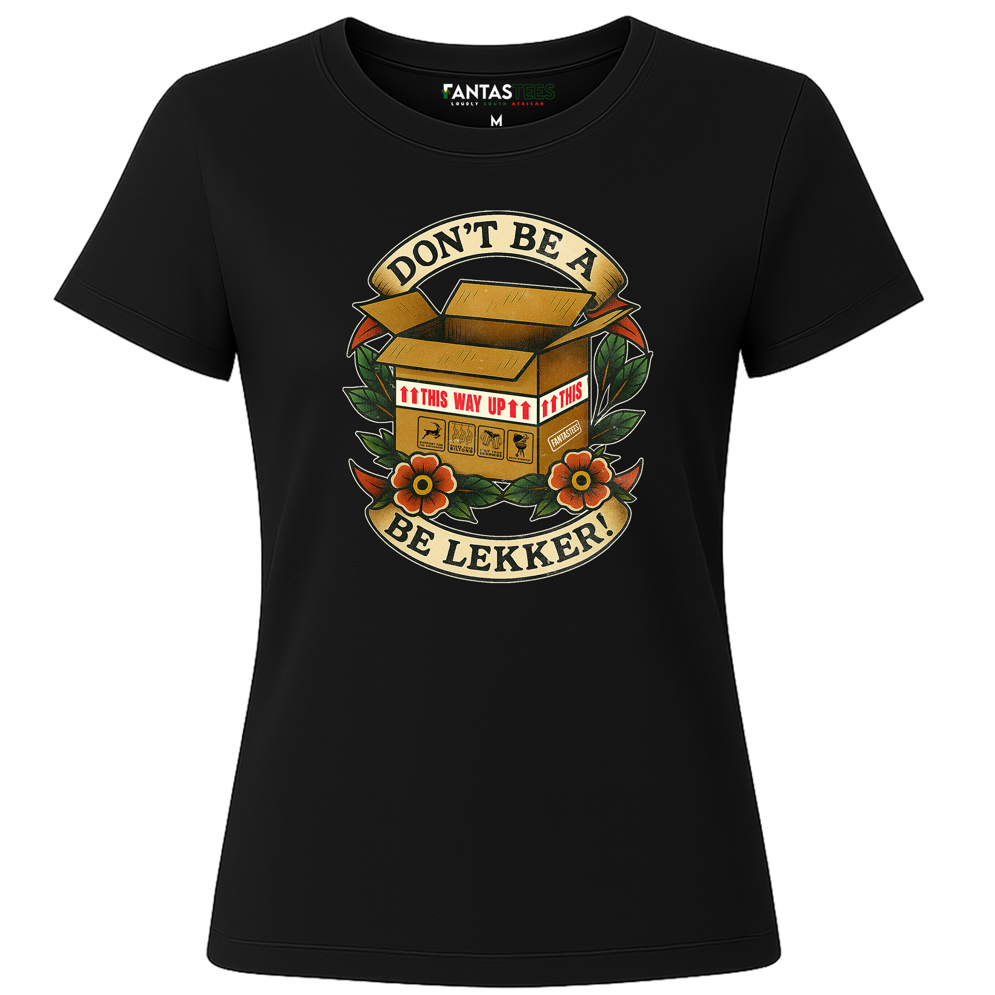 Don't Be A Doos. Be lekker| Ladies Premium Crewneck T-Shirt
