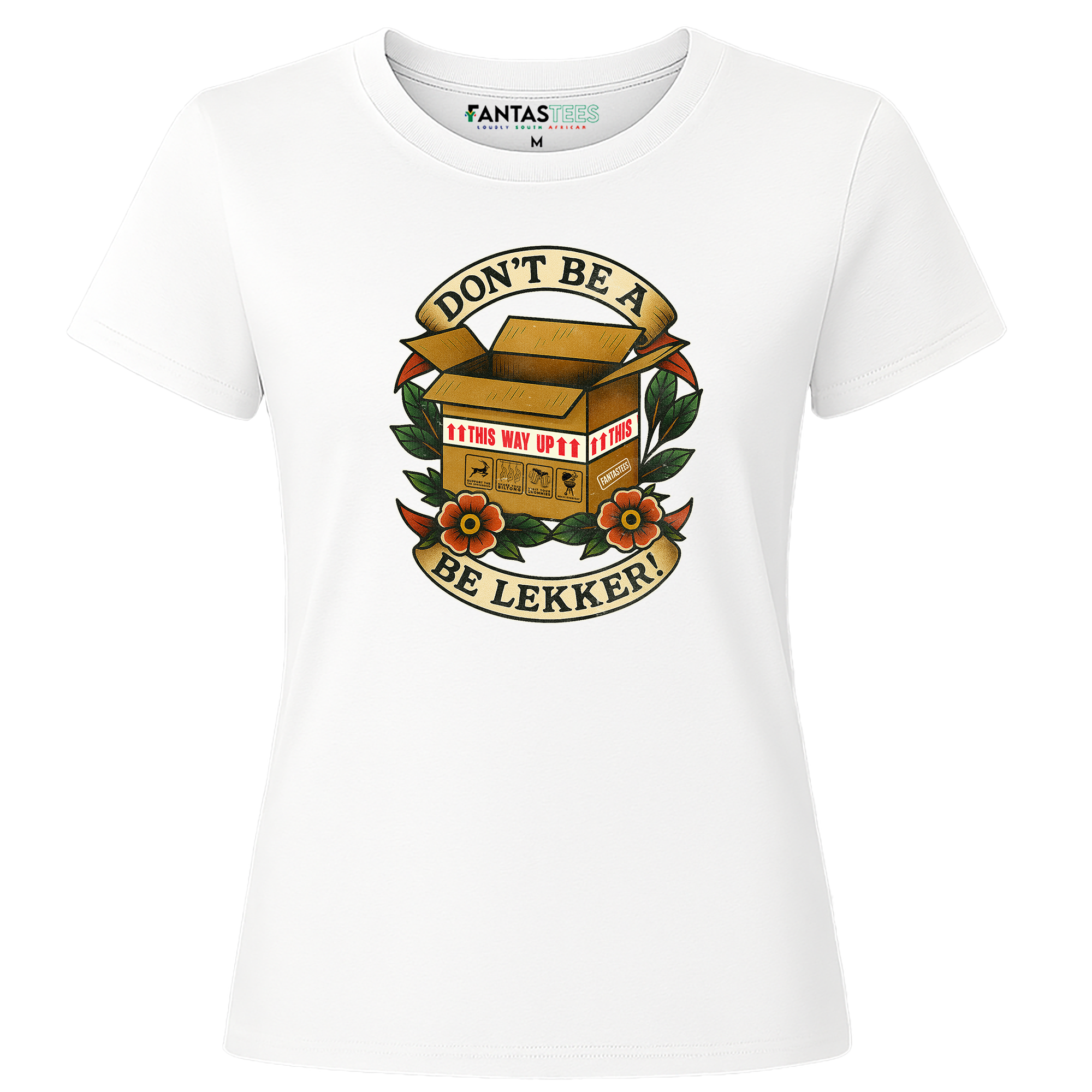 Don't Be A Doos. Be lekker| Ladies Premium Crewneck T-Shirt