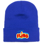 Fling Embroidered Cuffed Beanie
