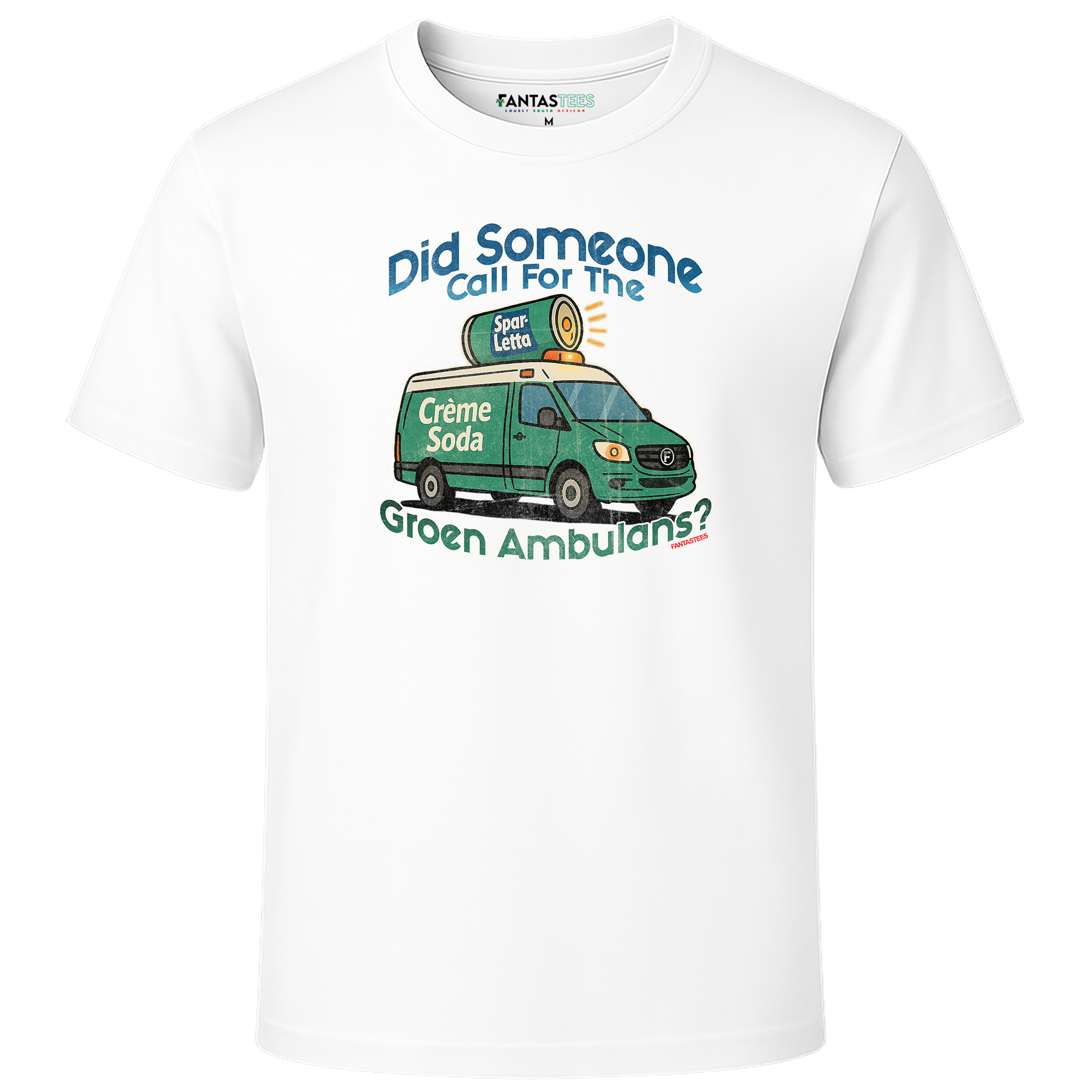 Groen Ambulans | Mens Premium Crewneck T-Shirt