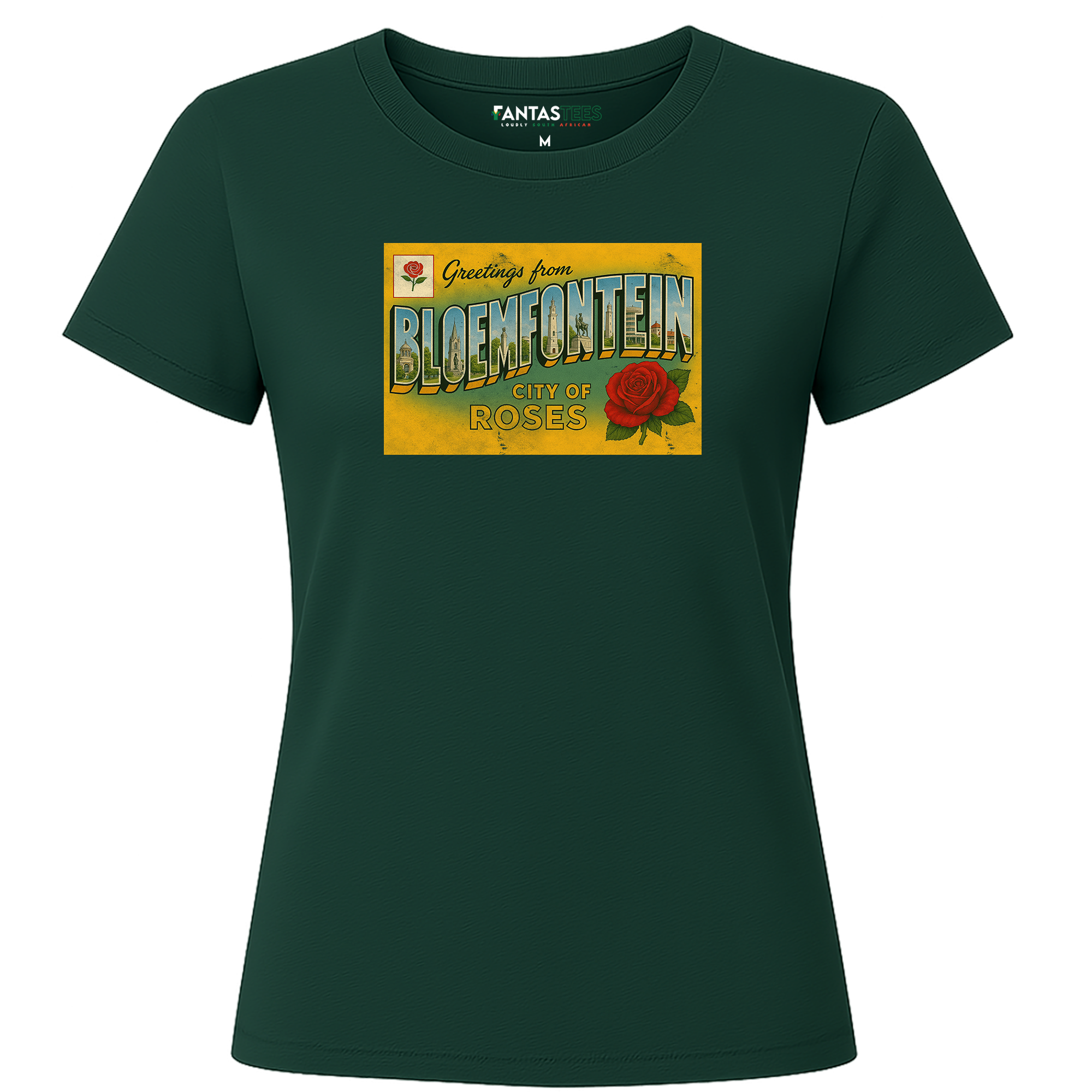 Bloemfontein Postcard Print | Ladies Premium Crewneck T-Shirt